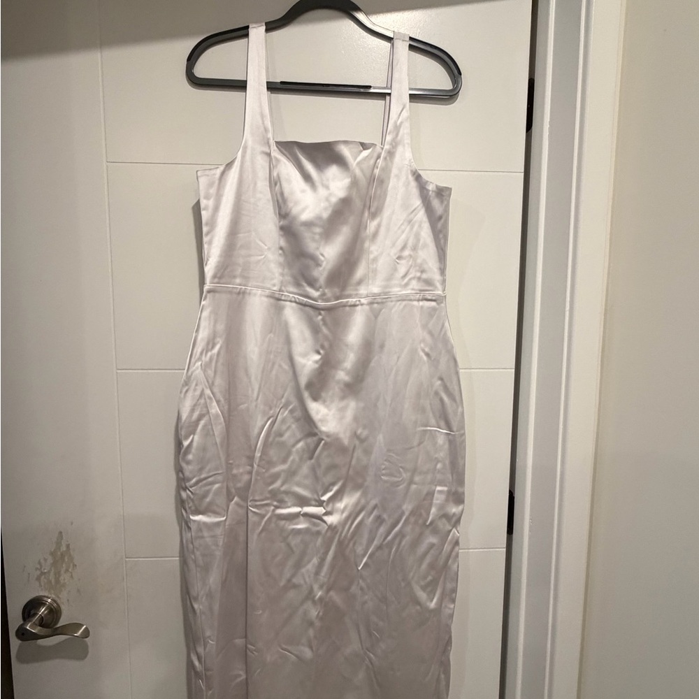 Abercrombie & Fitch White Satin Dress